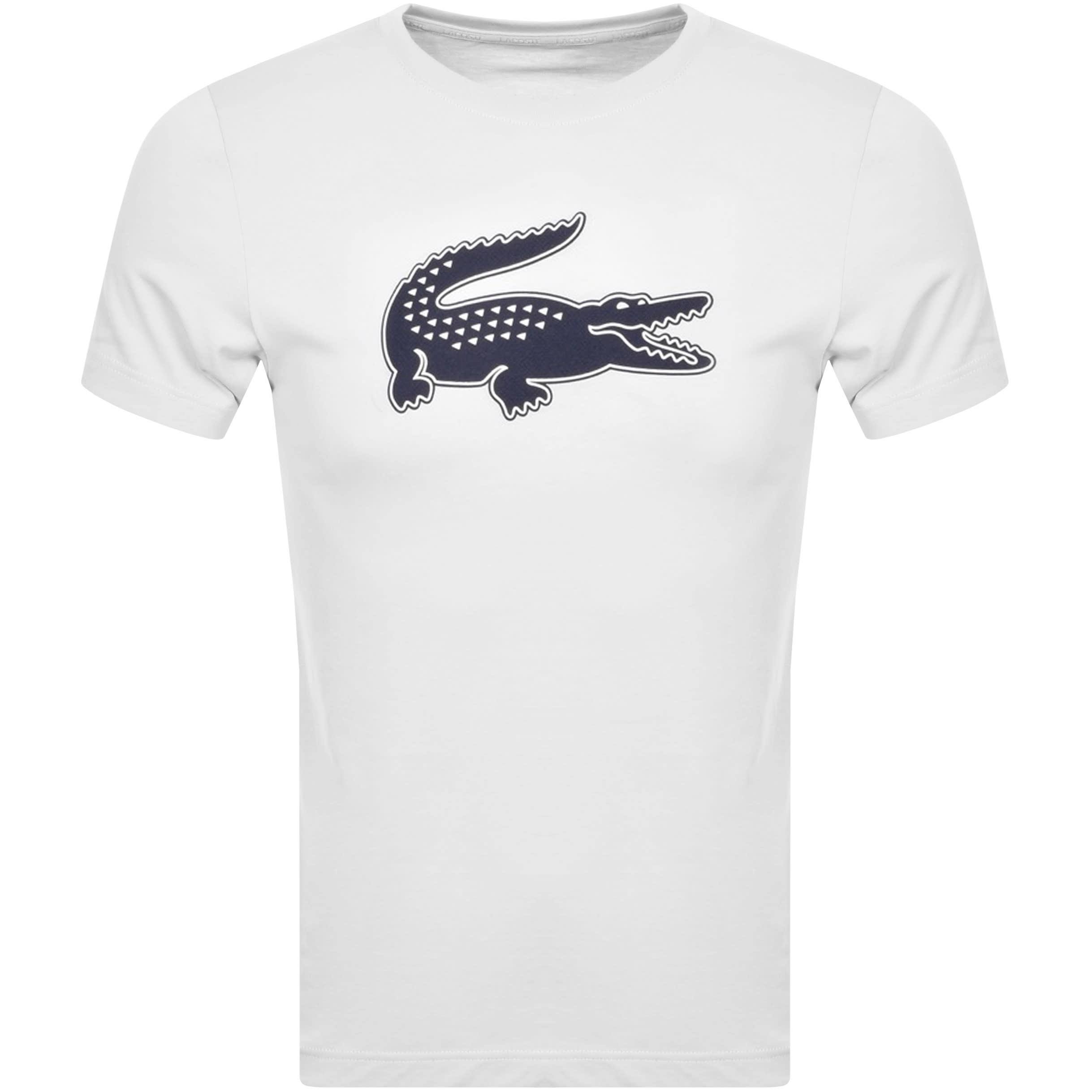 Lacoste Sport Crew Neck Logo T Shirt White | Mainline Menswear